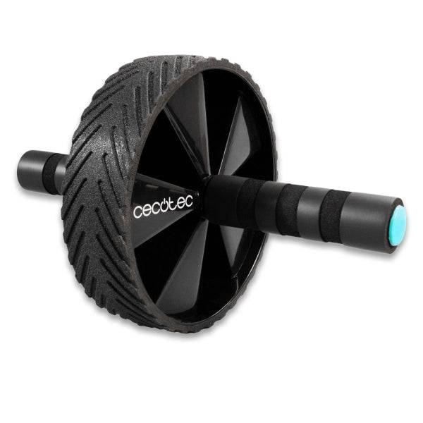 Cecotec DrumFit AB Wheel Ruota Addominale - Supporta fino 200kg - Multifunzione - Presa Antiscivolo Imbottita - Tappetino Incluso - Rivestimento Gomma - 29.3x18x18cm - Colore Nero
