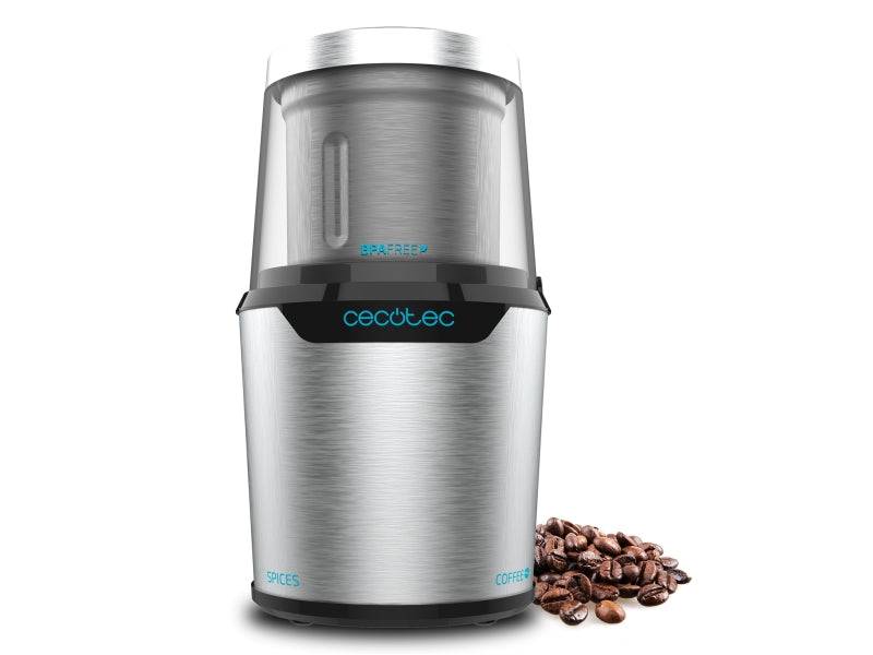 Cecotec Macinacaffè e Spezie Titanmill 300 Duoclean Macinacaffè e Spezie - 300W - Capacità 90g - Bicchiere per Triturare - Lame Rivestite in Titanio - Colore Acciaio