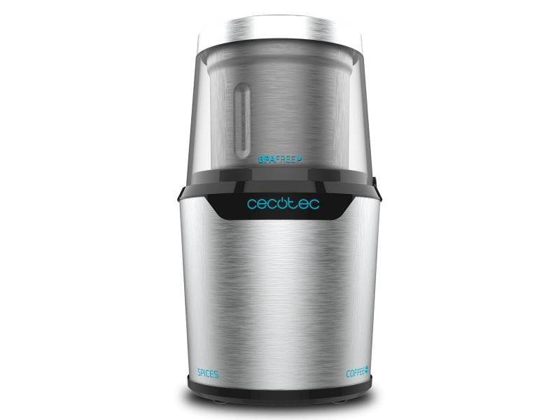 Cecotec Macinacaffè e Spezie Titanmill 300 Duoclean Macinacaffè e Spezie - 300W - Capacità 90g - Bicchiere per Triturare - Lame Rivestite in Titanio - Colore Acciaio