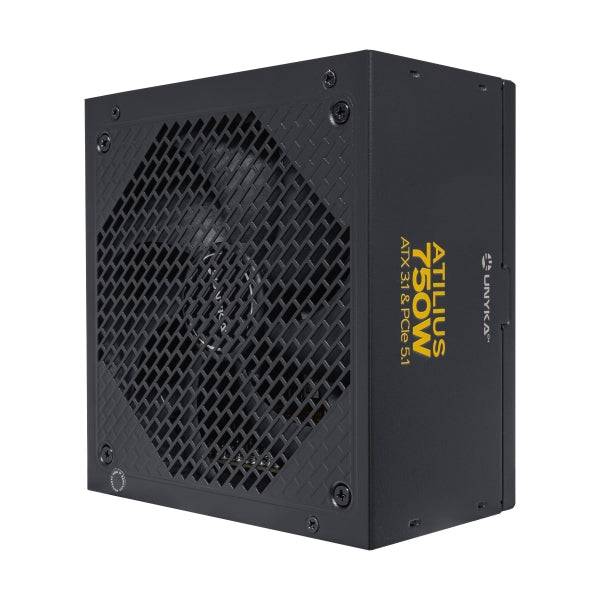 Unykach Atilius 3.1 Black 750W 80 Plus Gold Alimentatore 750W ATX 3.1 - Full Modulare - Ventola 120mm