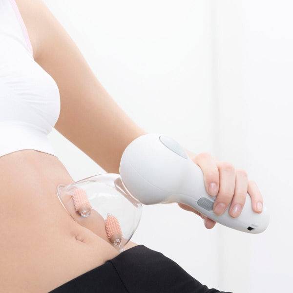 Innovagoods Apparecchio Anticelulitico Vacuumterapia Pro - Intensità Regolabile - Ricaricabile USB - Rulli di Aspirazione Inclusi - Uso Quotidiano 5-10 Minuti - Colore Bianco Grigio