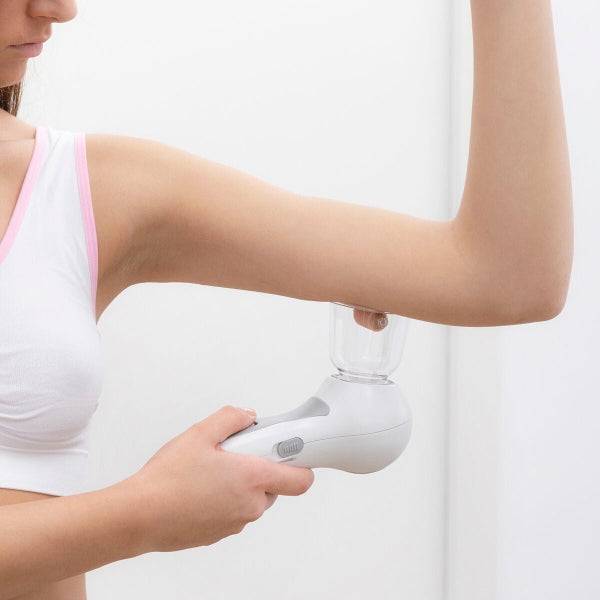 Innovagoods Apparecchio Anticelulitico Vacuumterapia Pro - Intensità Regolabile - Ricaricabile USB - Rulli di Aspirazione Inclusi - Uso Quotidiano 5-10 Minuti - Colore Bianco Grigio