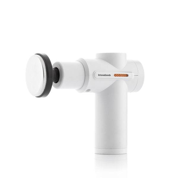 Innovagoods Massaggiatore Pistola Massaggio Muscolare con Caldo e Freddo - 6 Testine Intercambiabili - 6 Velocità - Display LCD - Ricaricabile USB