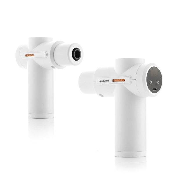 Innovagoods Massaggiatore Pistola Massaggio Muscolare con Caldo e Freddo - 6 Testine Intercambiabili - 6 Velocità - Display LCD - Ricaricabile USB