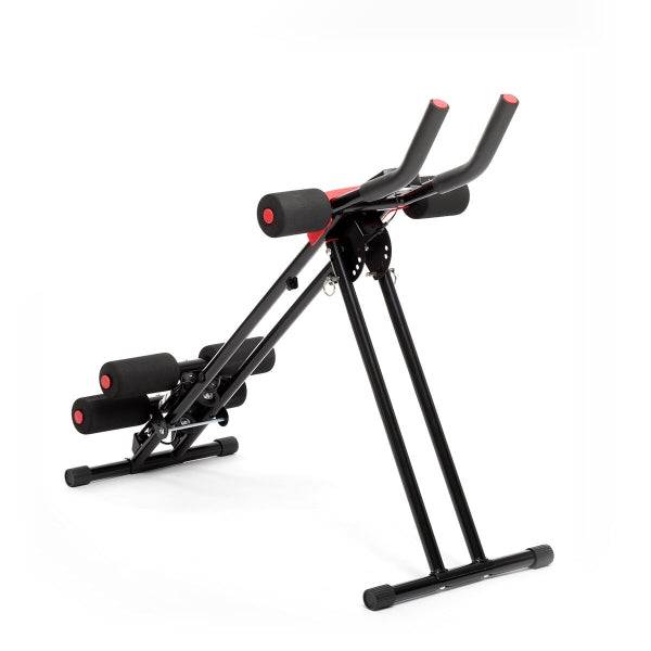 Innovagoods Plawer Macchina per Addominali Pieghevole con Guida Esercizi - Multifunzione - Display LCD - Pieghevole e Antiscivolo - Colore Nero Rosso
