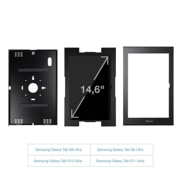 Tooq Supporto Antifurto con Serratura di Sicurezza Per Tablet da 14.6" - VESA 75x75