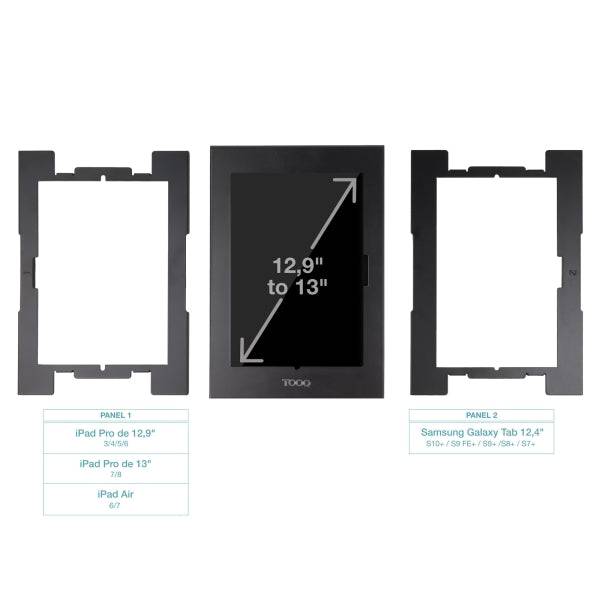 Tooq Supporto Antifurto con Serratura di Sicurezza Per Tablet da 12.4" a 13" - VESA 75x75