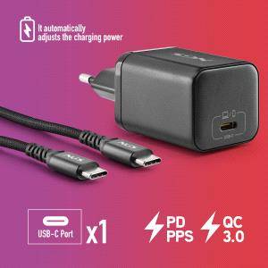 NGS BUD65W-AS Caricabatterie GaN 65W per Portatili ASUS - USB C Power Delivery e PPS - 8 Connettori DC Inclusi - Cavo USB C 1.5 m 60W - Design Ultraportatile - Protezione contro Sovraccarichi e Surriscaldamento