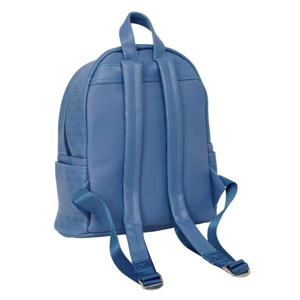Safta Stitch Blue Mini Zaino - Tasca Frontale - Cerniere con Doppio Tirante - Interno Rivestito - Spallacci Regolabili - Manico Superiore - 240x120x280mm - Colore Blu
