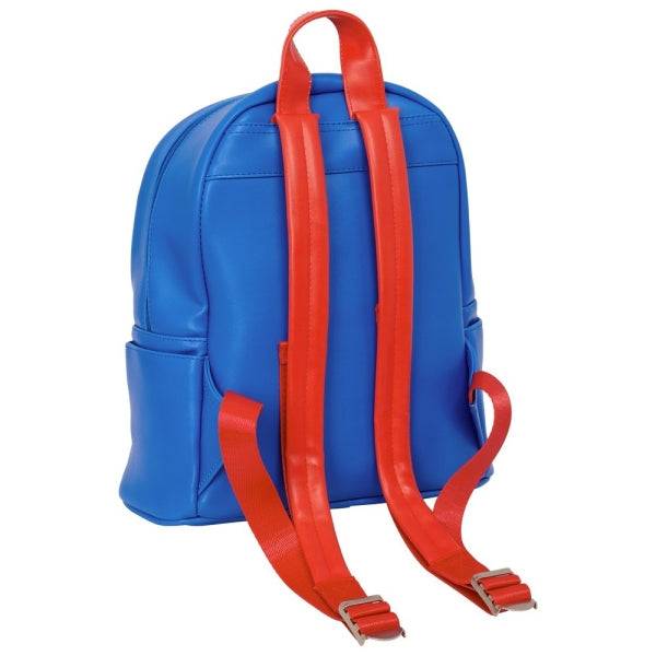 Safta Super Mario Mini Zaino - Tasca Frontale - Interno Rivestito - Spallacci Regolabili - Manico Superiore - 9L - 240x120x280mm - Colore Rosso e Blu
