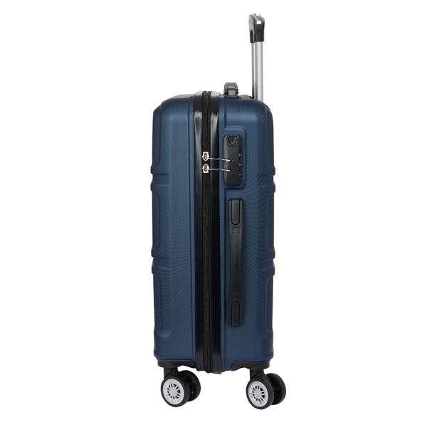 Safta Travel Valigia Trolley da Cabina 20" - Materiale Resistente ABS e PC - Chiusura con Lucchetto - Interno Rivestito e Tasche - Ruote Girevoli 360° - 40,1L - 345x200x550mm - Colore Blu Marino