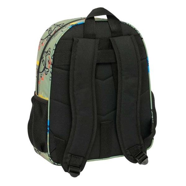 Safta Graffiti Zone Zaino - Adattabile a Carrello - Tasche Laterali - Doppio Tirante - Spalline Imbottite - Tasca Frontale - Manico Superiore - 15L - 320x120x380mm - Colore Verde