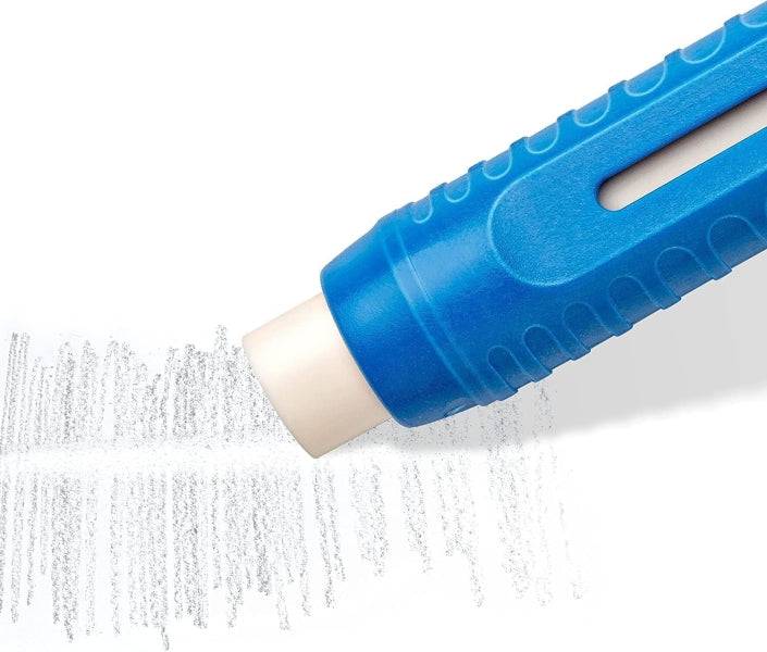 Staedtler Mars Plastic 528 50 Espositore con 20 Portegomme a Forma di Matita - Con Cursore per Scorrere la Gomma - Senza Ftalati né Lattice