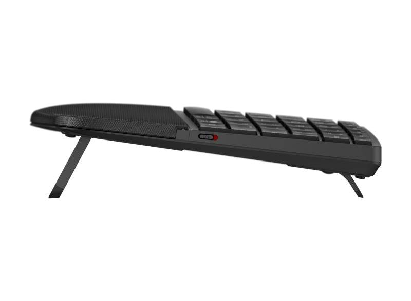 HP 685 Tastiera Wireless Ergonomica Dual-Mode - Bluetooth 5.3 + 2.4GHz - Poggiapolsi Imbottito - 23 Tasti Programmabili - 3 Posizioni di Inclinazione - Tasti Silenziosi Profilo Basso - Autonomia fino a 36 Mesi - Colore Nero