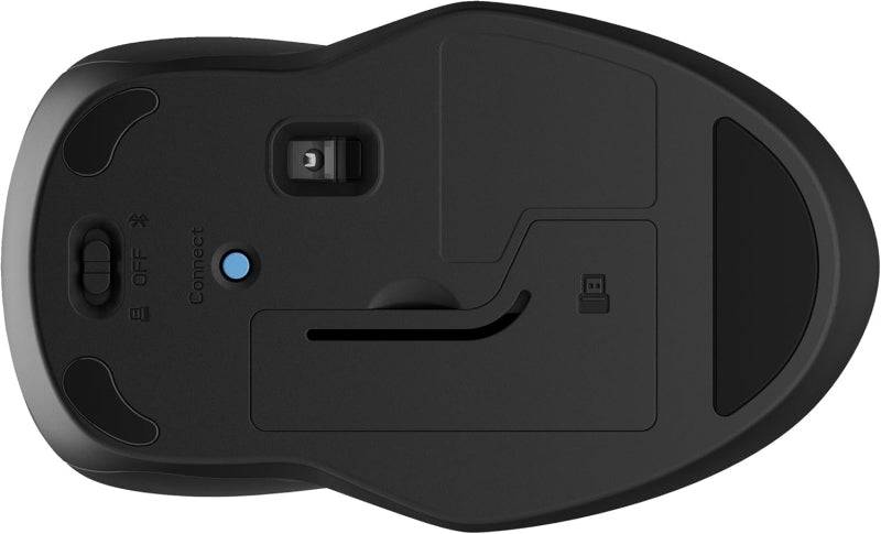 HP 255 Ratone Wireless Dual Bluetooth/2.4GHz - Ambidestro - Sensore Ottico 1600 DPI Multisuperficie - Autonomia fino a 12 Mesi - Laterali Antiscivolo e Clic Silenzioso - Dongle USB-A Incluso - Colore Nero