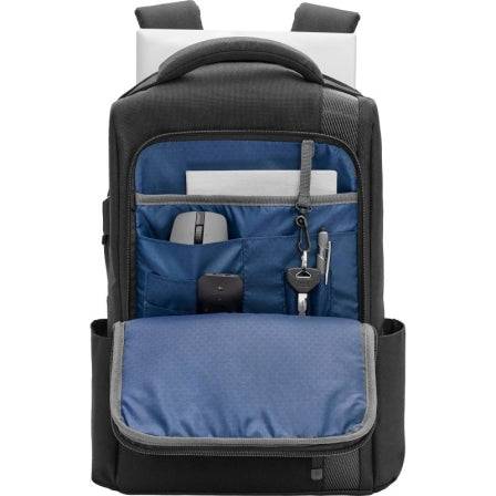 HP Renew Executive Zaino per Laptop 16" Espandibile - Resistente all'Acqua - Scomparto Imbottito - USB‑C Esterno e Passaggio Cavo - Tasche Interne ed Esterne con Zip - Blocco RFID - Colore Nero