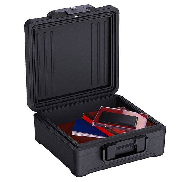 Cromad Firebox M1 Cassaforte - Resistente al Fuoco e all'Acqua - Serratura a Chiave - Design Robusto e Portatile - 170x390x365mm