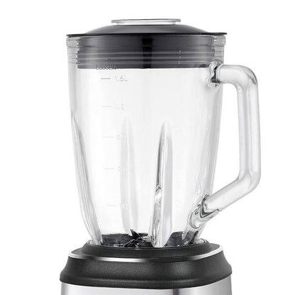 Muvip Frullatore da Bicchiere 1800W 1.5L - 2 Velocità - Funzione Pulse - Corpo Acciaio Inossidabile - Lame Dentellate con Rivestimento in Titanio
