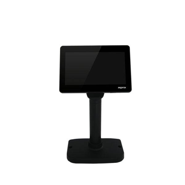 Approx Visor de Cliente LCD para TPV - 7" - Altura Regulable - Colore Nero