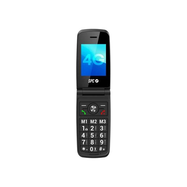 SPC Titan 2 Telefono Cellulare 4G per Anziani con Flip - Schermo 2.4" Vetro Antigraffio - Tasti XL con Voce - Suoneria Extra Forte 104 dB - Pulsante SOS e ICE - Smart Help - Resistenza IP44 - Una Settimana di Batteria