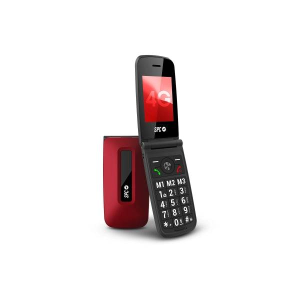 SPC Titan 2 Telefono Cellulare 4G per Anziani con Flip - Schermo 2.4" Vetro Antigraffio - Tasti XL con Voce - Suoneria Extra Forte 104 dB - Pulsante SOS e ICE - Smart Help - Resistenza IP44 - Una Settimana di Batteria