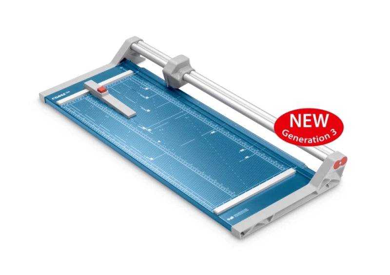 Dahle 554 Taglierina Professionale a Rullo Formato A2 - Capacità 20 Fogli - Lunghezza Taglio 720mm - Lama Circolare Autarrotante in Acciaio