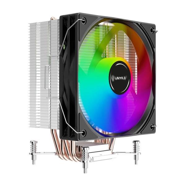 Unykach Unycool H41 ARGB Dissipatore CPU - Multisocket Universale - Ventola 120mm - Illuminazione ARGB - Colore Nero