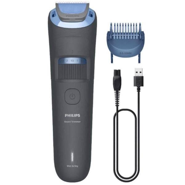 Philips BT3617/15 Regolabarba Series 3000 - Lame Autosmeriglianti con Punte Arrotondate - 20 Posizioni 0.5‑10mm con Quadrante Precision - Tecnologia Lift & Trim per Taglio Uniforme - 60min di Utilizzo Wireless
