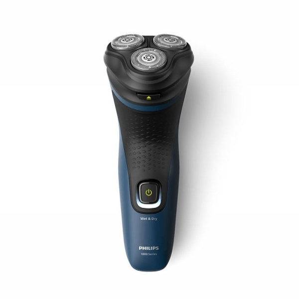 Philips S1151/00 Rasoio Elettrico Series 1000 Wet & Dry - 3 Testine Flessibili 3D - Rasoio 100% Lavabile IPX7 - Utilizzo Wireless 40min - Ricarica 8h - Manico Ergonomico