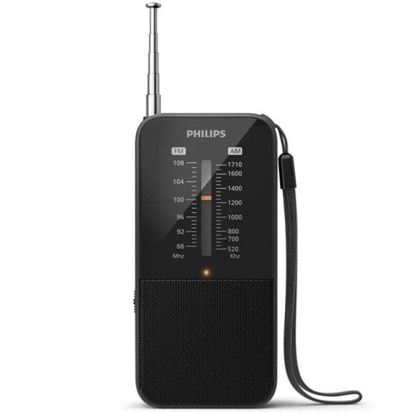 Philips TAR1509 Radio Portatile FM/AM Analogica - Sintonizzazione Manuale con Antenna Telescopica - Indicatore LED Segnale - Funzionamento con 2 Pile AAA - Porta Jack 3.5mm per Cuffie