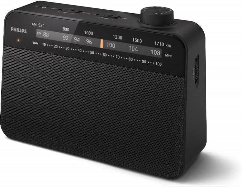 Philips TAR2509 Radio Portatile FM/AM - Altoparlante 3.5" Suono Nitido - Alimentazione a Pile D o CA - Controllo Tono - Sintonizzazione Analogica con Indicatore LED - Presa Cuffie 3.5mm