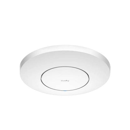 Cudy BE3600 Punto di Accesso per Soffitto - Doppia Banda fino a 2882Mbps - WiFi 7 - Copertura 120m2 - fino a 200 Dispositivi - PoE Passivo - Autoripristino - GbE Schermato - 231.9x231.9x57.1mm - Colore Bianco