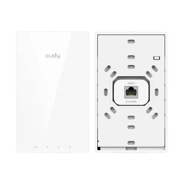 Cudy AX3000 Punto di Accesso a Parete - Doppia Banda fino a 2402Mbps - WiFi 6 - Copertura 60m² - Supporta fino a 560 Dispositivi - PoE Passivo - Auto Riavvio - GbE Schermato - Colore Bianco