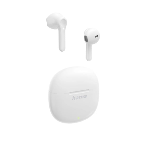Hama Action One Cuffie con Microfono Omnidirezionale - Bluetooth - Portata 10m - Assistente Vocale - Ricarica USB-C - Colore Bianco