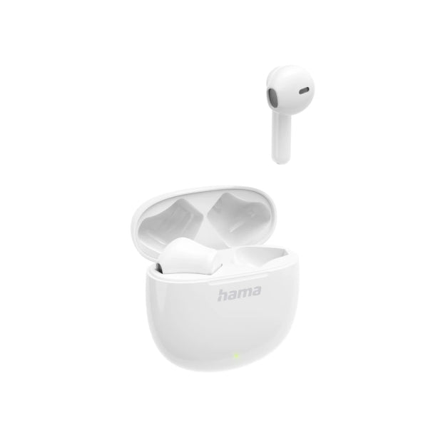 Hama Action One Cuffie con Microfono Omnidirezionale - Bluetooth - Portata 10m - Assistente Vocale - Ricarica USB-C - Colore Bianco