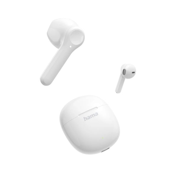Hama Action One Cuffie con Microfono Omnidirezionale - Bluetooth - Portata 10m - Assistente Vocale - Ricarica USB-C - Colore Bianco