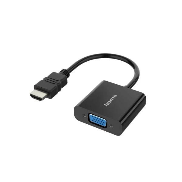 Hama Essential Adattatore Video - Full HD - Cavo 0.15m - HDMI Maschio - VGA Femmina - Colore Nero