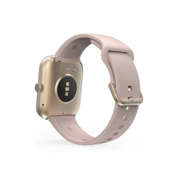 Hama 5000 Orologio Intelligente Smartwatch - Bluetooth 5.3 - Batteria 300mAh - Schermo TFT 1.65" - IP68 - Cinturino Silicone - 3.9x1.3x4.7cm - Colore Rosa Pallido