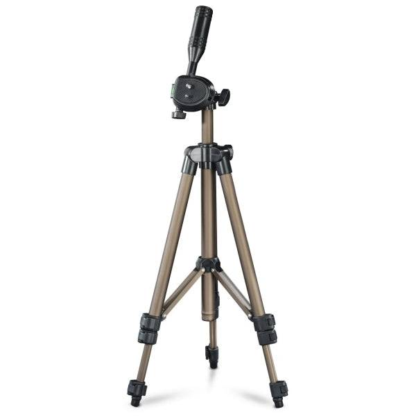 Hama Star 05 Treppiede per Fotocamera - Peso Max 500g - Altezza Regolabile fino a 106.5cm - Alluminio - Supporto Rilascio Rapido - Testa 3 Vie - Colore Beige