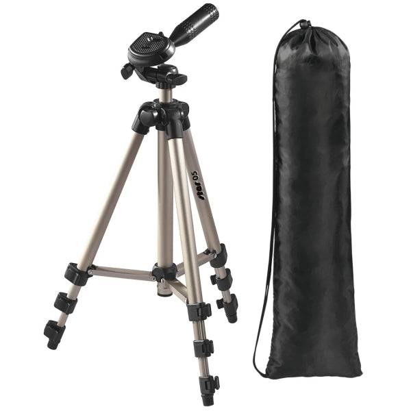 Hama Star 05 Treppiede per Fotocamera - Peso Max 500g - Altezza Regolabile fino a 106.5cm - Alluminio - Supporto Rilascio Rapido - Testa 3 Vie - Colore Beige