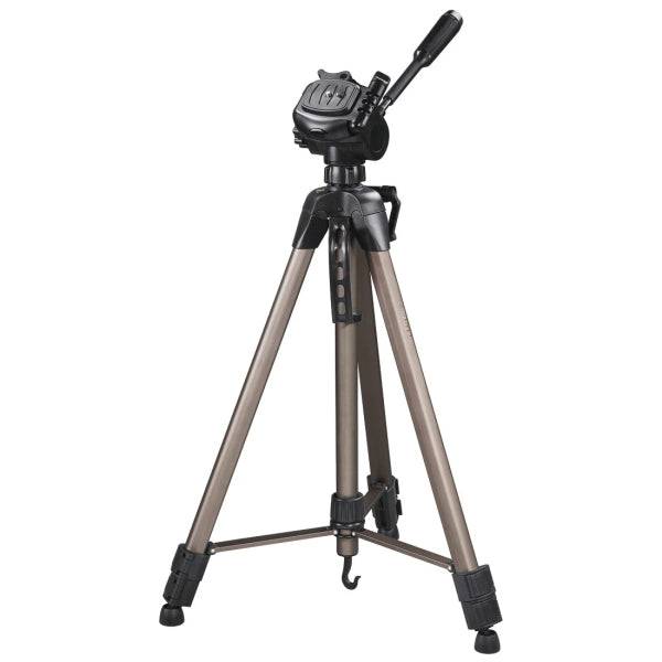 Hama Star 63 Treppiede per Fotocamera - Peso Max 4kg - Altezza Regolabile fino a 166cm - Manovella su Colonna Centrale - Alluminio - Supporto Sgancio Rapido - Testa 3 Vie - Colore Beige