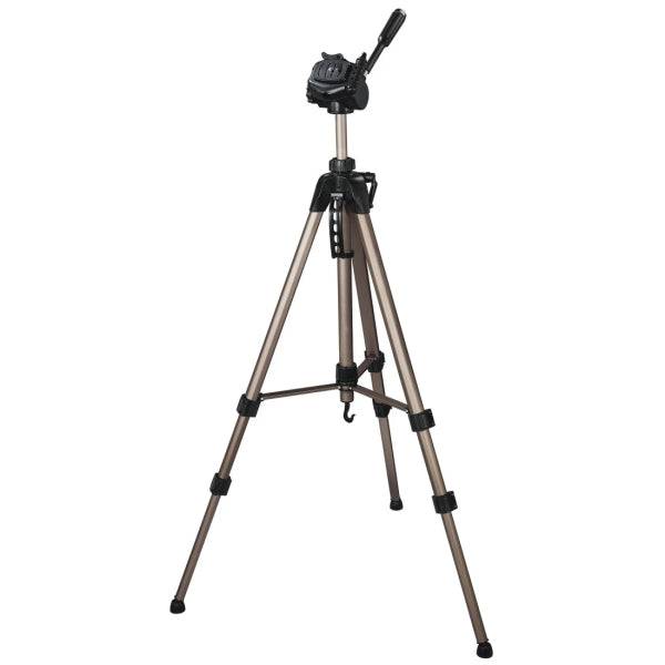 Hama Star 63 Treppiede per Fotocamera - Peso Max 4kg - Altezza Regolabile fino a 166cm - Manovella su Colonna Centrale - Alluminio - Supporto Sgancio Rapido - Testa 3 Vie - Colore Beige