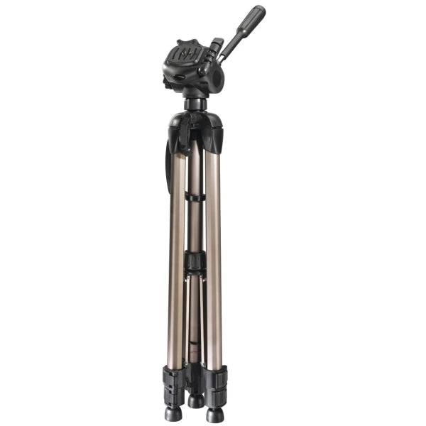 Hama Star 63 Treppiede per Fotocamera - Peso Max 4kg - Altezza Regolabile fino a 166cm - Manovella su Colonna Centrale - Alluminio - Supporto Sgancio Rapido - Testa 3 Vie - Colore Beige