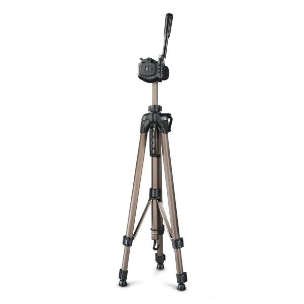 Hama Star 63 Treppiede per Fotocamera - Peso Max 4kg - Altezza Regolabile fino a 166cm - Manovella su Colonna Centrale - Alluminio - Supporto Sgancio Rapido - Testa 3 Vie - Colore Beige