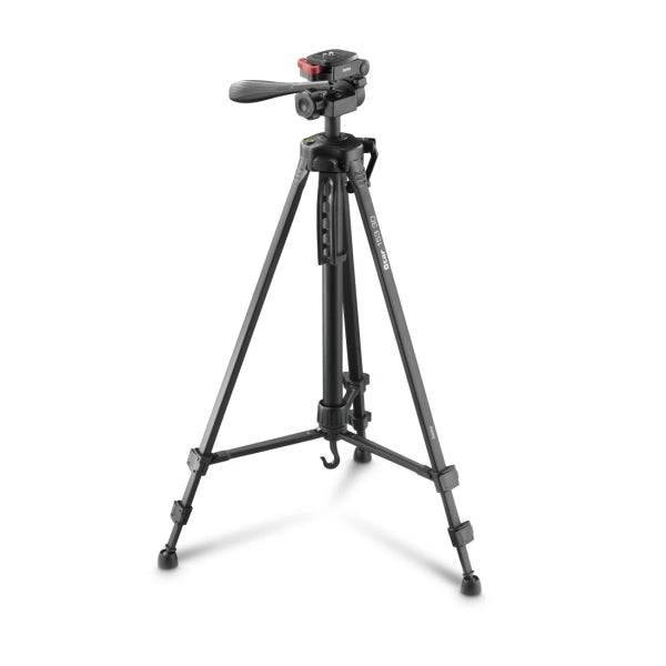 Hama Star 153 3D Treppiede per Fotocamera e Smartphone - Peso Max 990g - Altezza Regolabile fino a 153cm - Manovella su Colonna Centrale - Alluminio - Testa a 3 Vie - Colore Nero