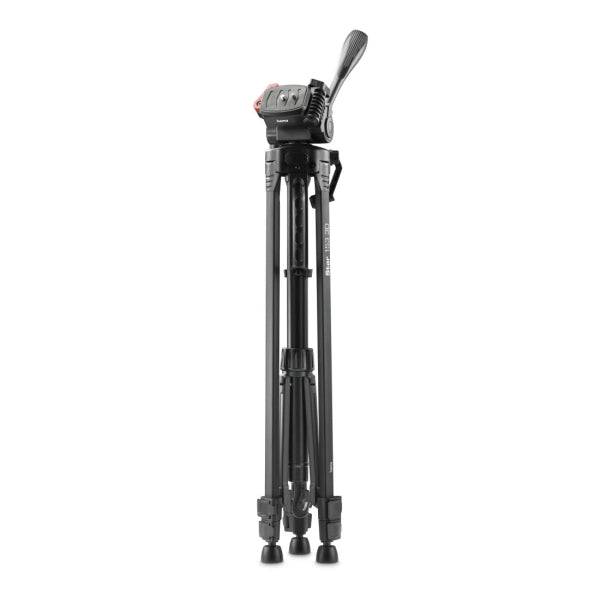 Hama Star 153 3D Treppiede per Fotocamera e Smartphone - Peso Max 990g - Altezza Regolabile fino a 153cm - Manovella su Colonna Centrale - Alluminio - Testa a 3 Vie - Colore Nero