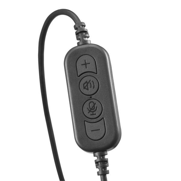 Hama HS-USB300 V2 Cuffie con Microfono Omnidirezionale - Cavo 2m - Archetto Regolabile - Cuscinetti in Rete - Colore Nero