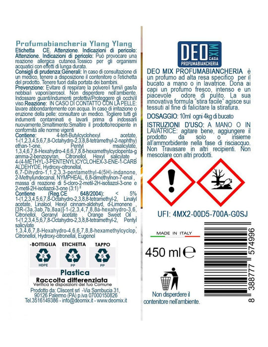 Deo mix profuma biancheria ylan ylang ml.450