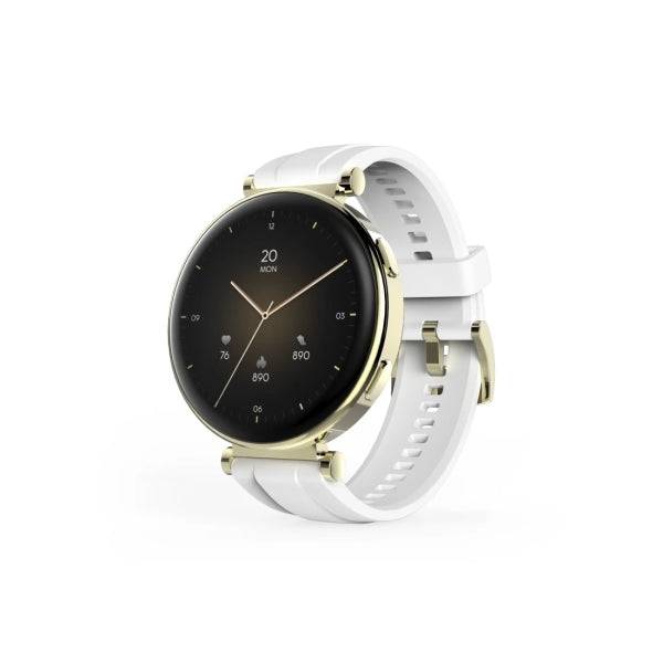 Hama 7000 Smartwatch - Bluetooth 5.3 - Batteria 300mAh - Schermo AMOLED 1.32" - IP68 - Resistenza all'Acqua 3 Atm - Cinturino in Silicone - 4.3x1.2x5.1cm - Colore Bianco