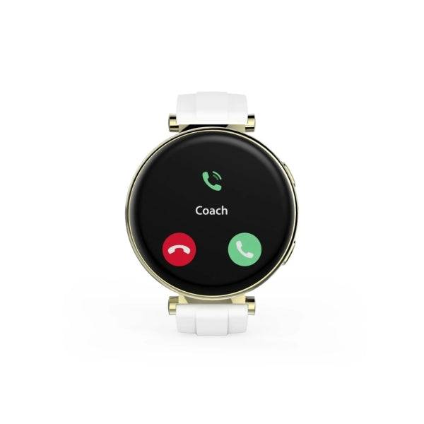 Hama 7000 Smartwatch - Bluetooth 5.3 - Batteria 300mAh - Schermo AMOLED 1.32" - IP68 - Resistenza all'Acqua 3 Atm - Cinturino in Silicone - 4.3x1.2x5.1cm - Colore Bianco